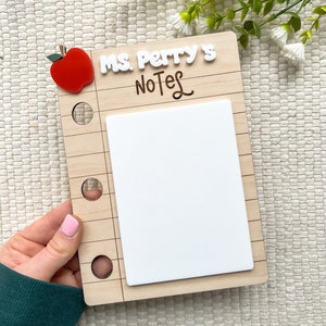 Personalized Teacher Notepad, Dry Erase Notepad, Custom Teacher Gift, Teacher Appreciation Gift, End of the year Gifts, Teaching Gifts
