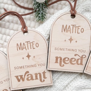 Reusable Christmas Gift Tags, Something you want tags, Gifting Tags, Personalized Gifting Tags, Christmas Keepsake, Holiday Tags,