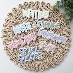 Classroom Subject Magnets, Custom Whiteboard Magnets,Daily Schedule Magnets, Teacher Magnets, Classroom Organization, Cute Classroom Decor