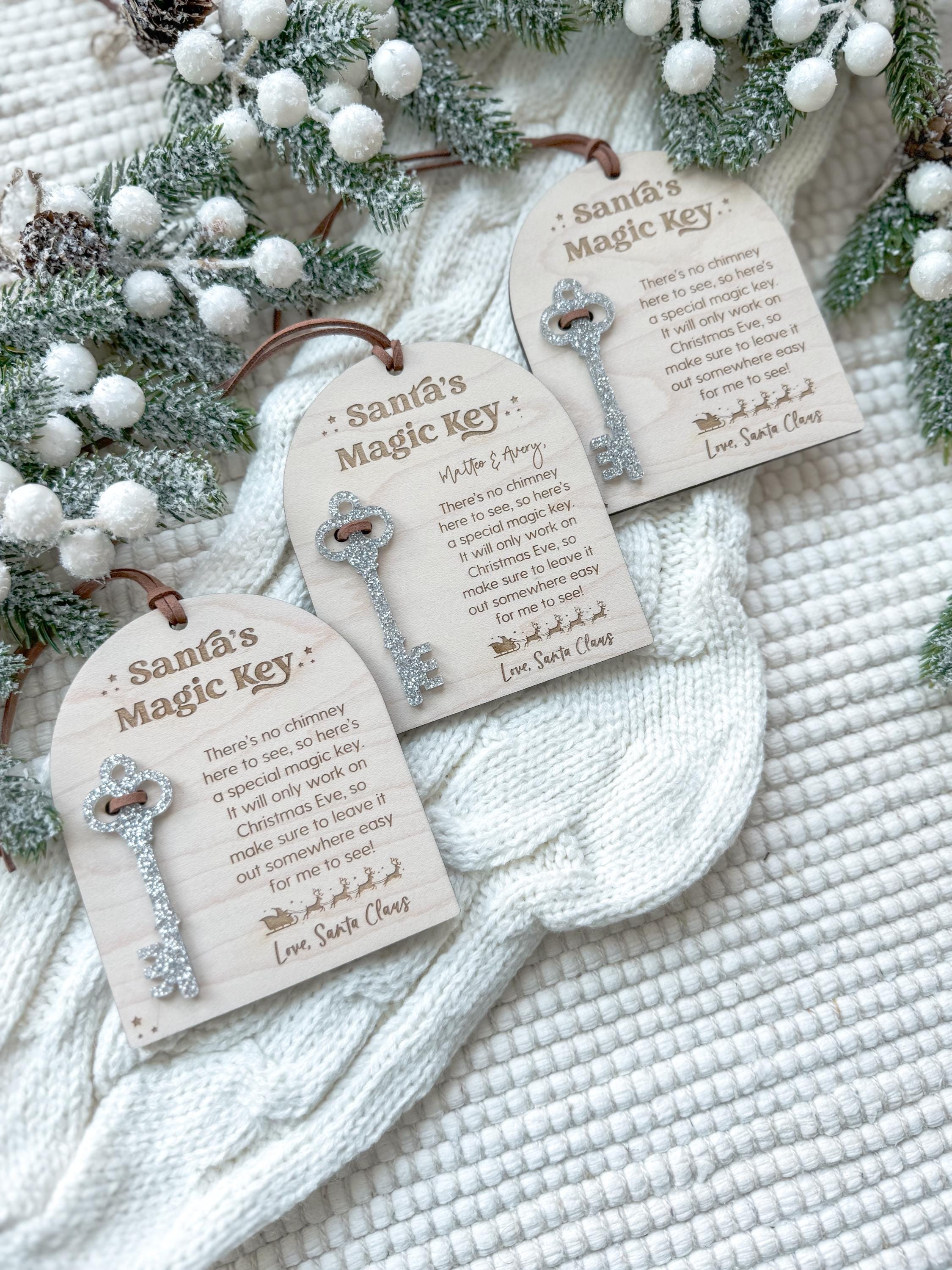 Tavoletta con cornice vera in legno Babbo Natale