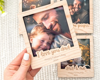 Personalized Fridge Magnet, Custom Photo Frame, Father’s Day Frame, Grandpa Gift, Photo Frame, Photo Frame Keepsake, Cute Gift for Dad,
