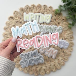 Classroom Subject Magnets, Custom Whiteboard Magnets,Daily Schedule Magnets, Teacher Magnets, Classroom Organization, Cute Classroom Decor