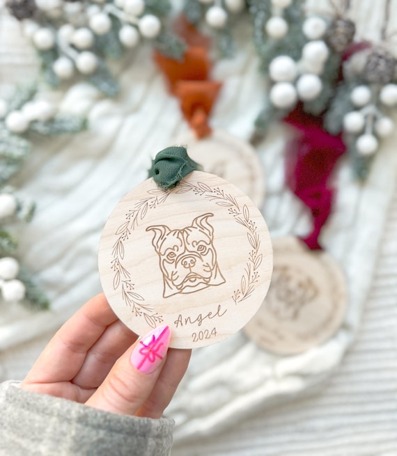 Personalised Little Dog Ceramic Christmas Ornament