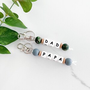 Fathers Day Gift, Dad Keychain, Papa keychain, Gift for Dad,Step Dad Gift, Birthday Gift for Dad, Bonus Dad Gift, Camo Keychain image 1