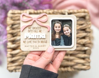 Personalized Mother’s Day Photo Magnet, Fridge Magnet for Mom, Mother’s Day Photo Magner, Grandma Gift, Kid Photo Frame