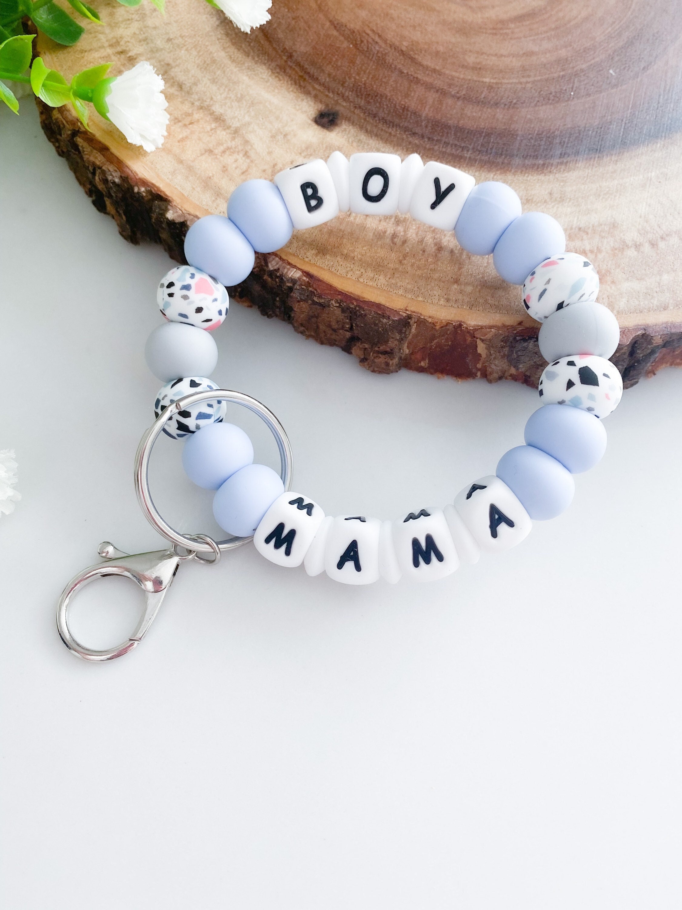 VaultAndTerra Boy Mom/ Girl Mom Keychain | Mama, Madre, Wood