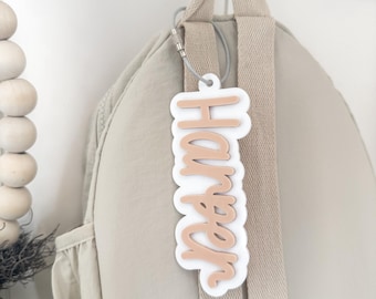 Acrylic Name Keychains, Personalized Bag Tags, Custom Keychains, Name Keychains, Backpack Name Tags, Diaper Bag Name Tags