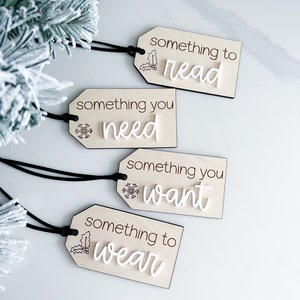 Reusable Christmas Gift Tags, Something you want tags, Gifting Tags, Personalized Gifting Tags, Christmas Keepsake, Holiday Tags,