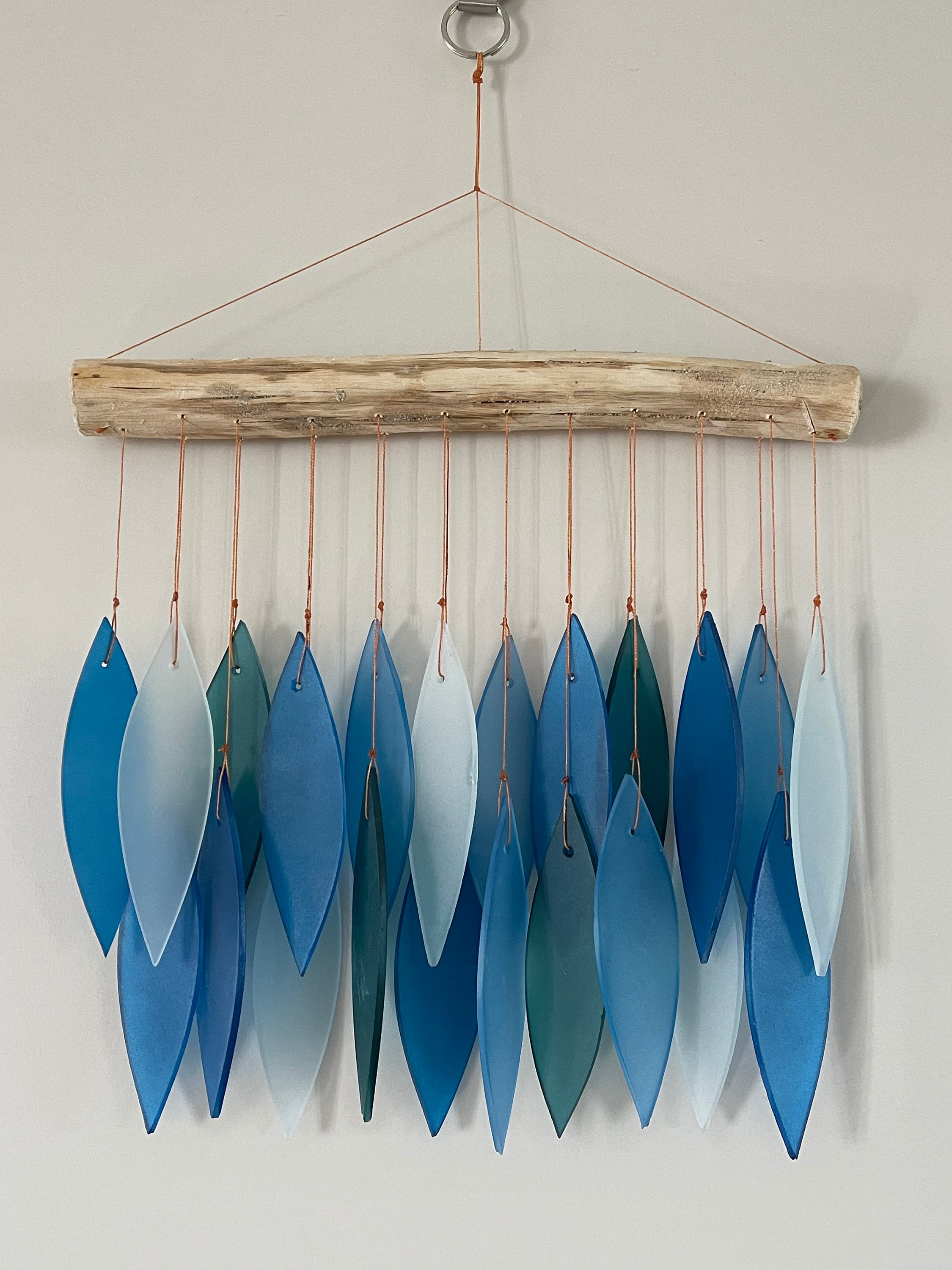Glass Mobile Leaves