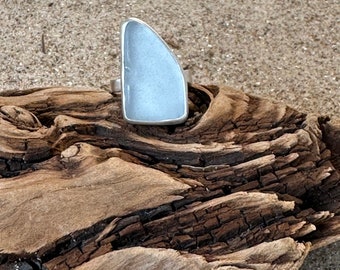 Sea Glass Ring Sky Blue