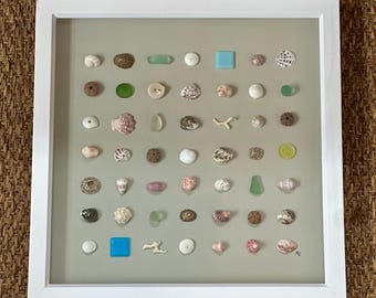 Sea glass & shell mosaic