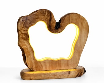 Wooden lamp with LED 4
