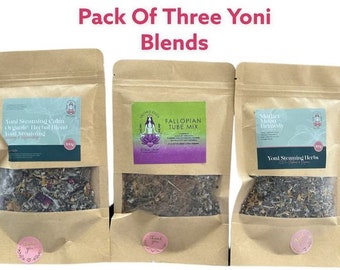 Sacred Eden's Organic Yoni Steam Herbs - Rejuvenating Blend for Yoni Steaming - Pack of 3 UK FREE SHIPPING