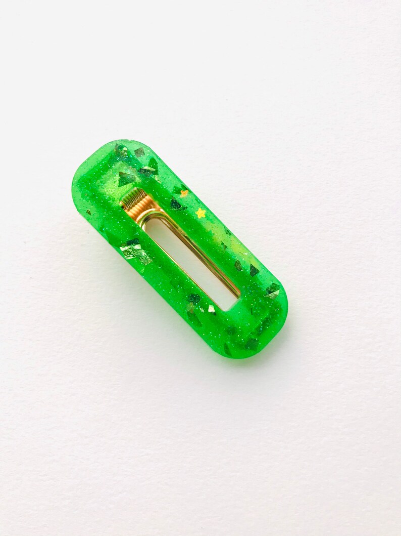 Gorgeous Green Sparkle Hair Clip