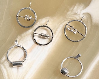 Handgjorda hängen i sterlingsilver mot ångest, Fidget-smycken