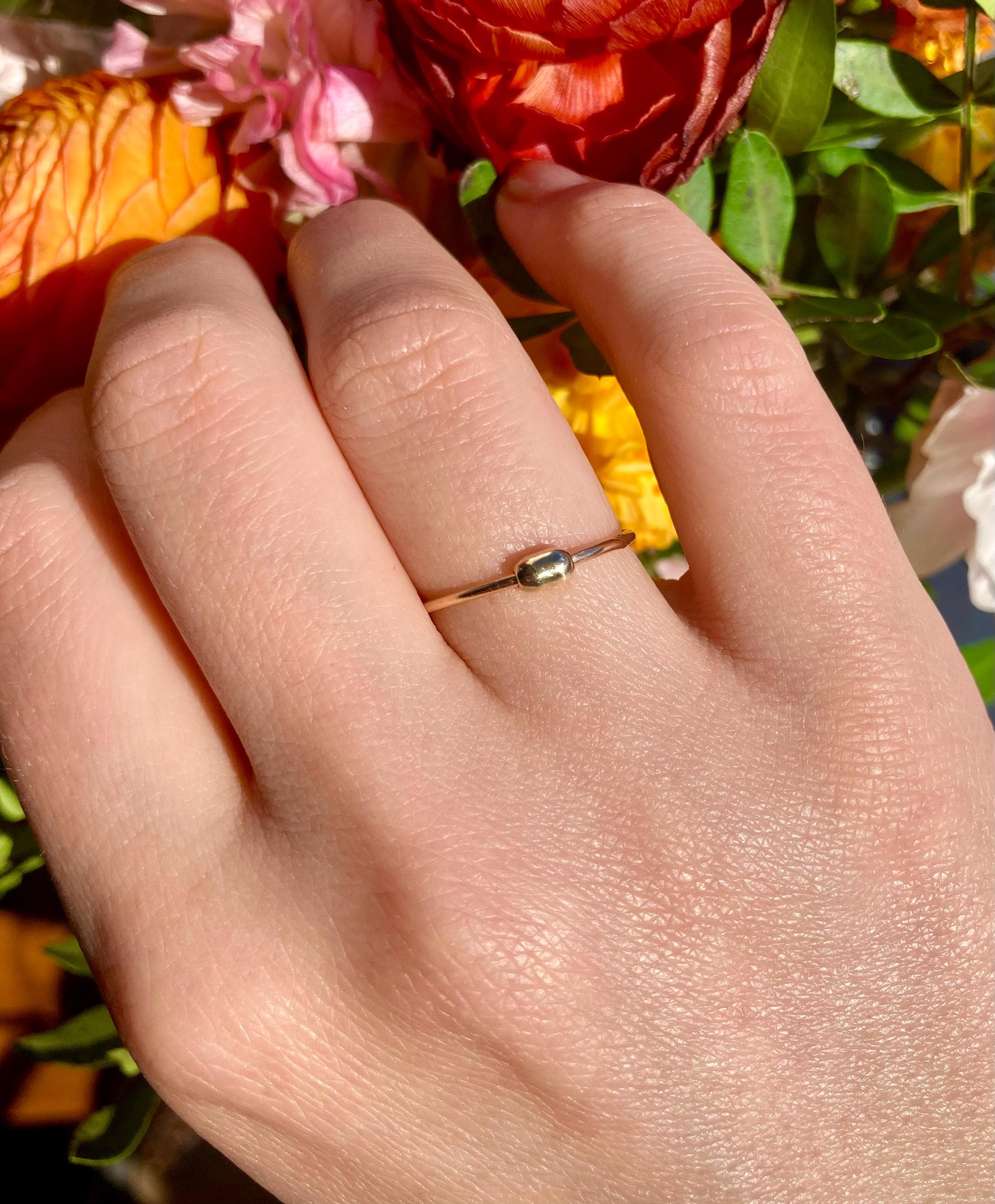 Bague Fantaisie Argentée Avec Cœur Doré Mobile - Taille 56/57 - Anneau Fin - Occasion Bon état