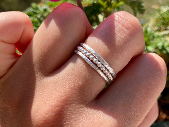 Sterling Silver Double Band Ring – Boho Magic Jewelry