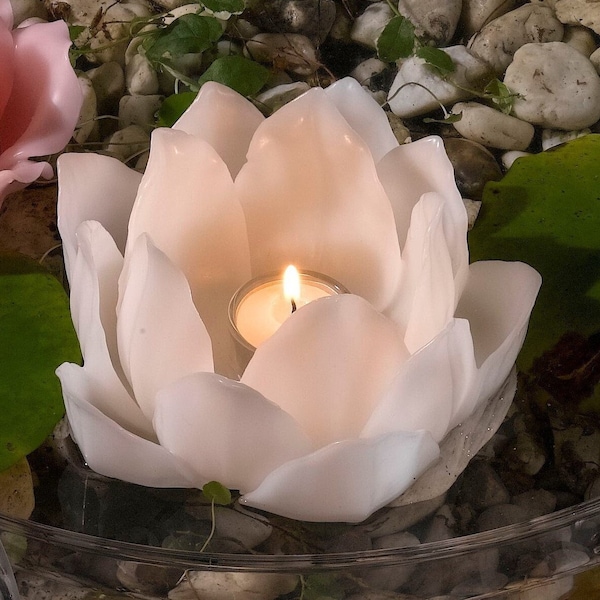 Lotuskerze, Lotoskerze, Schwimmkerze, floating candle, handmade candle, Lotoscandle, candle