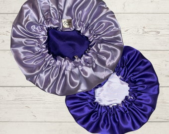 Lavender & Purple Reversible Bonnet