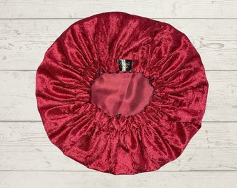 Cranberry Luxe Satin Lined Bonnet