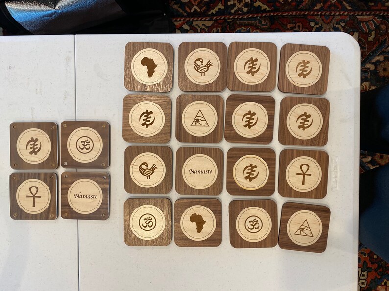 Iconic Symbols coasters.