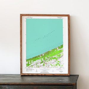 Indiana Dunes Vintage Topographic Map