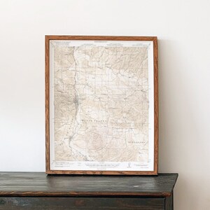 Vintage Paso Robles Topographic Map Print (1919), Paso Robles Map Gift