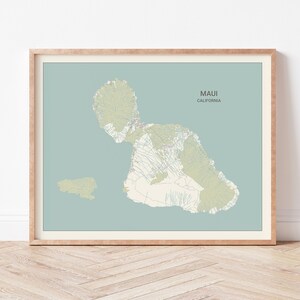 Maui HI Map Print, Map of Maui