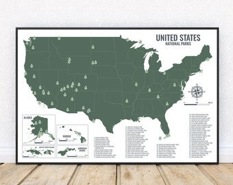 United States National Parks Map