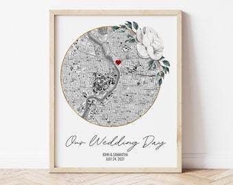 Personalized Wedding Map Gift