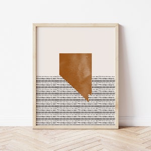 Nevada Boho Wall Art Map