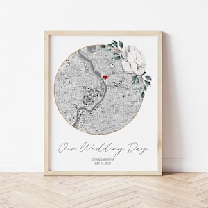 Personalized Wedding Map Gift