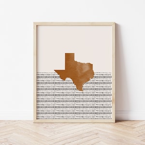 Texas Boho Wall Art Map