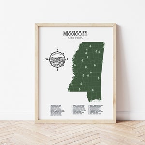 Mississippi State Parks Map
