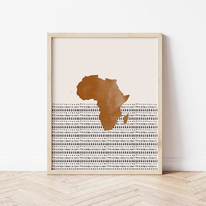 Africa Boho Wall Art Map