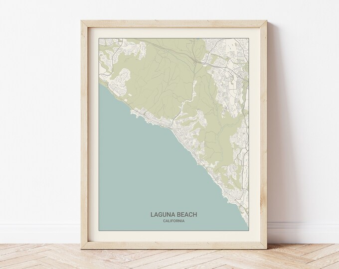 Laguna Beach Personalized Travel Map Gift, Laguna Beach California Map Print - Etsy