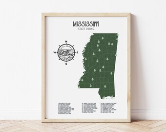 Mississippi State Parks Map