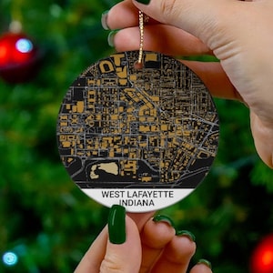 Purdue University Ceramic Christmas Ornament