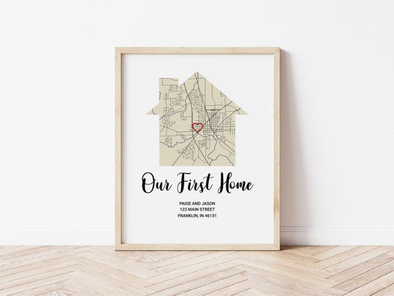 Personalized Housewarming Gifts Personalized Home Map First | Etsy | First  home gifts, Personalized housewarming gifts, Realtor gifts