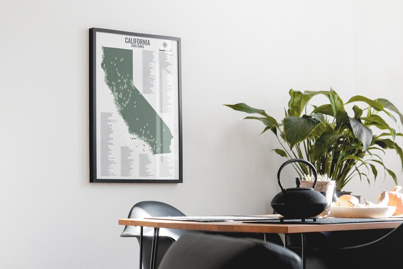 California State Park Map - Etsy