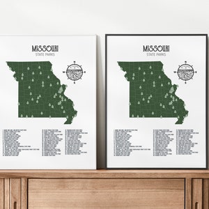 Missouri State Parks Map - Etsy