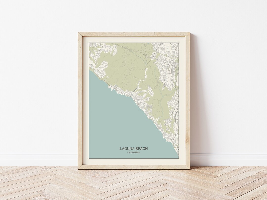 Laguna Beach Personalized Travel Map Gift, Laguna Beach California Map Print - Etsy