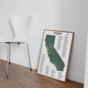California State Park Map - Etsy