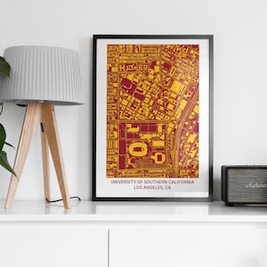 University of Southern California (USC) Map Print