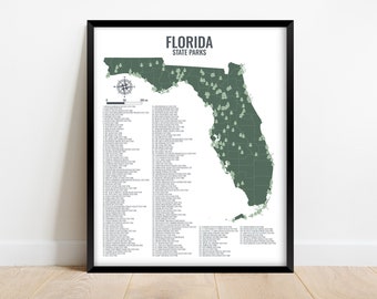 Florida State Parks Map Print