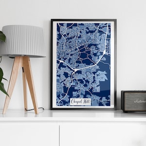Chapel Hill North Carolina Map Print, University of North Carolina Gift at Chapel Hill Gift