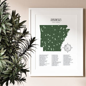 Arkansas State Parks Map Print - Etsy
