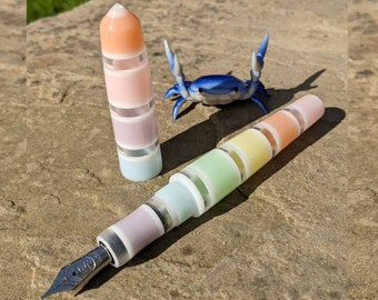 Pastel Window Stripe Spreadbury Loft Bespoke Fountain Pen JoWo/Bock #6