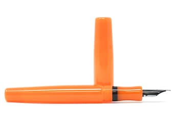 Orange Wiltshire Loft Bespoke Fountain Pen - Bock or JoWo #6 Nib, Gift Box