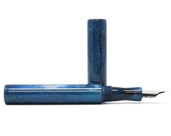 Stormy Night Sky Fryent Loft Bespoke Fountain Pen - Bock or JoWo #6 Nib, Gift Box